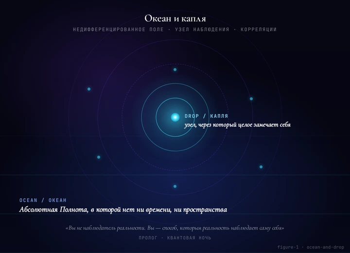 Okean va tomchi — differensiatsiyalanmagan maydon va kuzatish tuguni
